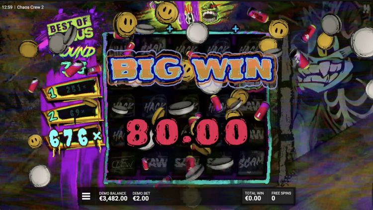 カオスクルー2 オンラインスロット Hacksaw Gaming　高額勝利　Bigwin